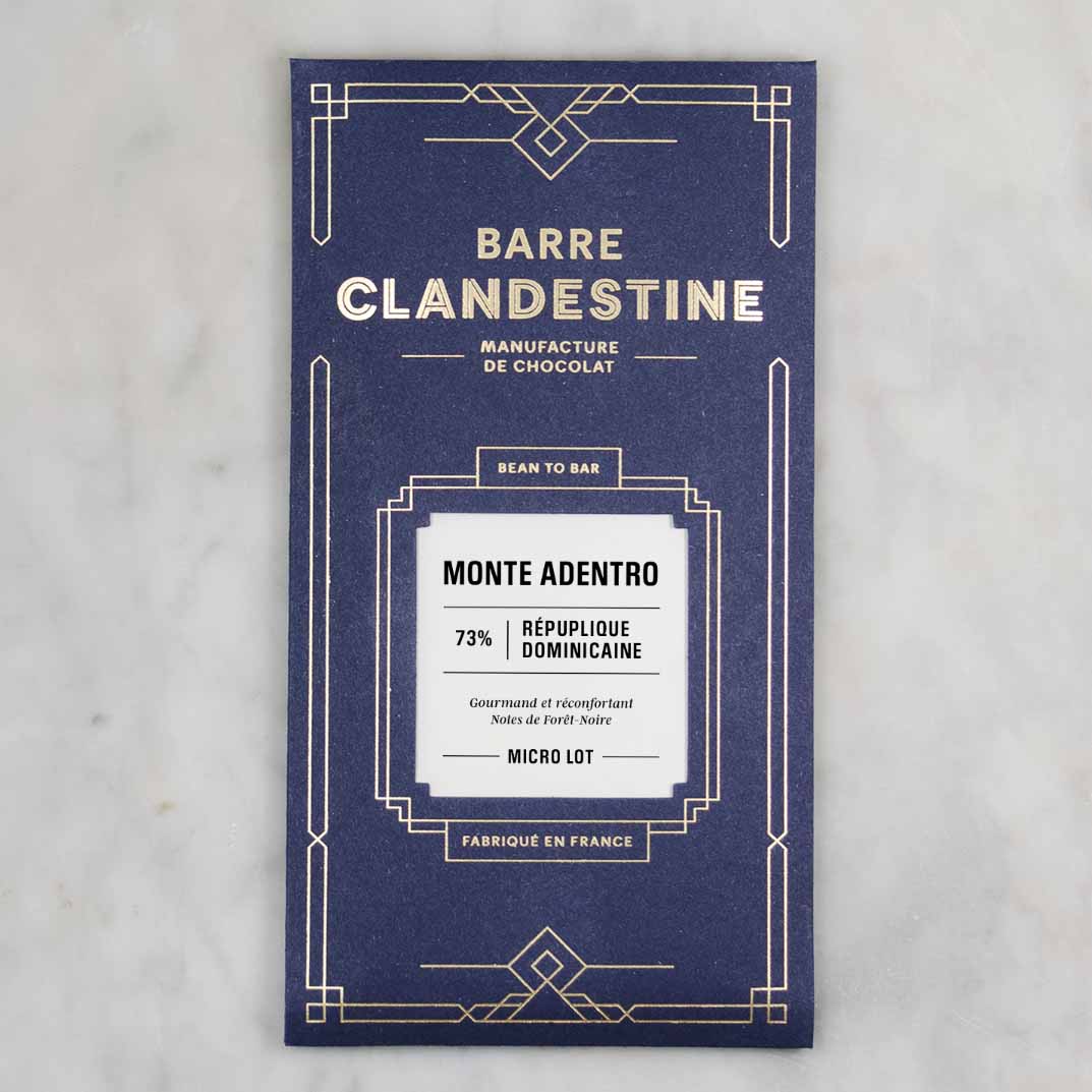Barre chocolat noir, Monte Adentro 73%