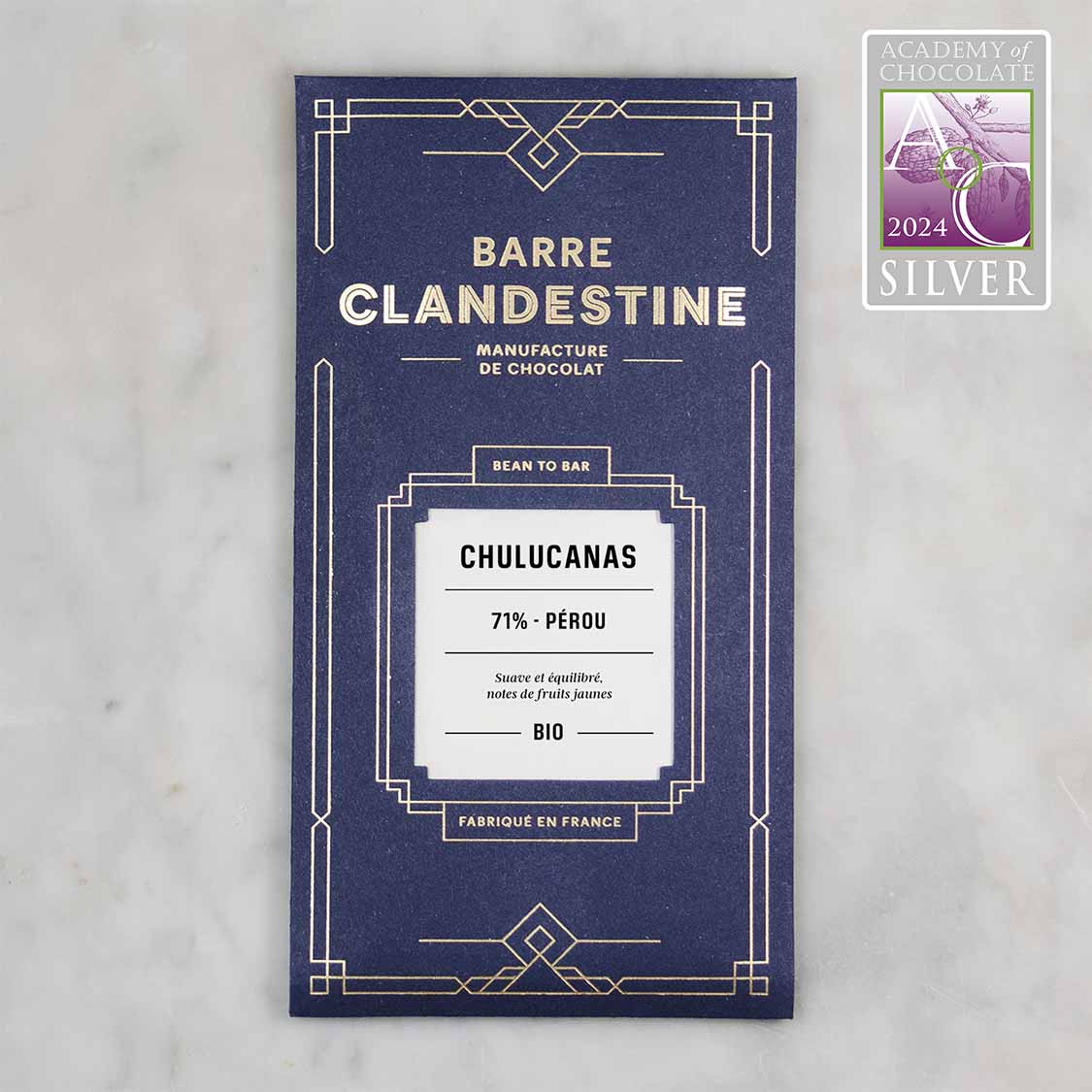 Barre chocolat noir, Chulucanas 71%
