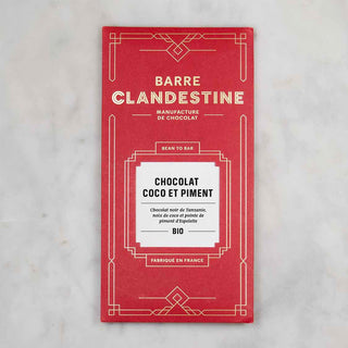 Barre chocolat, coco et piment