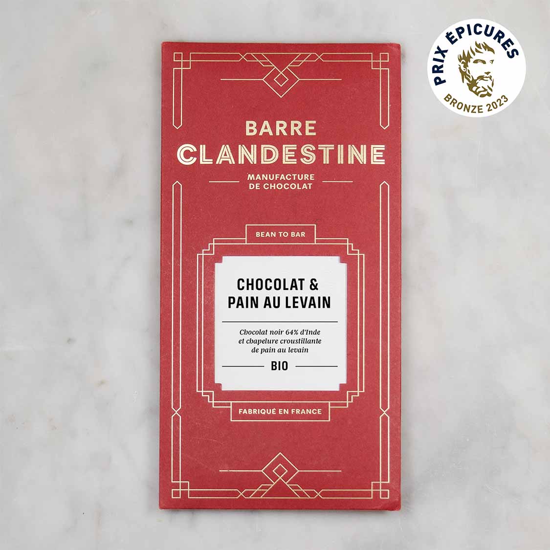 Barre chocolat et pain au levain