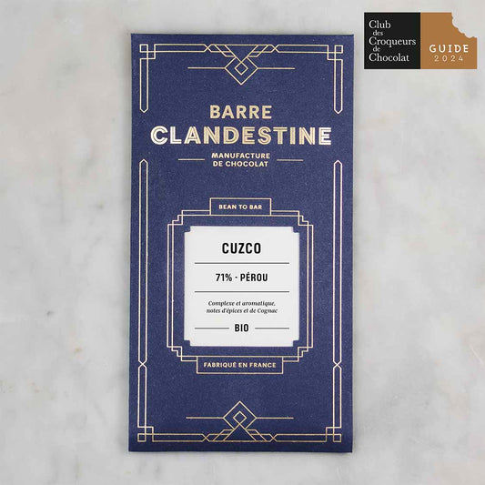 Barre chocolat noir, Cuzco 71% - Série limitée